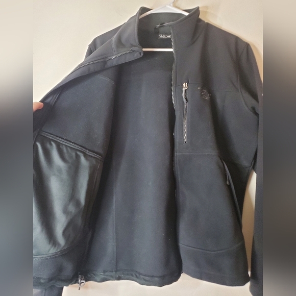 Mens Mountain Hardwear Soft Shell Fleece Jacket size Medium Black - Picture 10 of 16